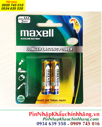 Maxell LR03(GD)2B Pin AAA 1.5v Alkaline Maxell LR03(GD)2B chính hãng (Loại Vỉ 2viên) _MẪU MỚI